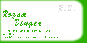 rozsa dinger business card